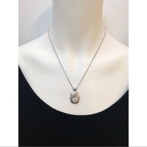 925 Silver Necklace with 4CT Oval AAAA CZ Stones
